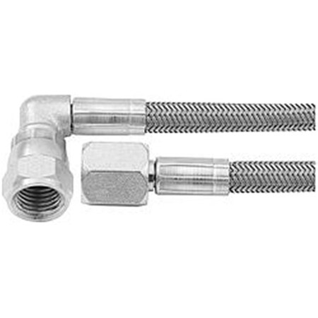 Allstar Performance 28 in. -4 Straight & -4 90 deg No.4 Braided Steel Brake Lines ALL46402-28